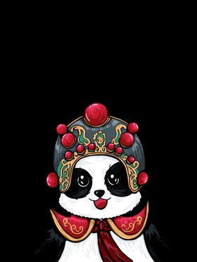 经典熊猫变脸手机壳