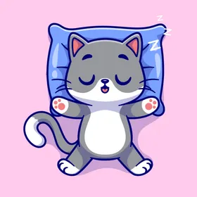 卡通猫可爱咪手绘