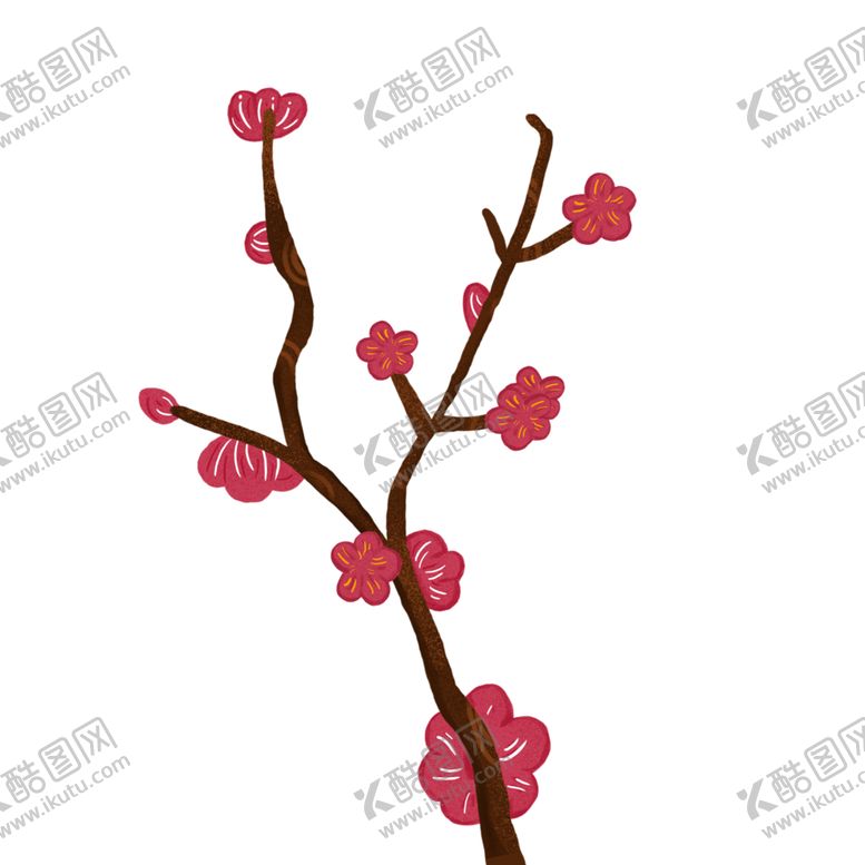 编号：41163706250345231129【酷图网】源文件下载-梅花树枝元素