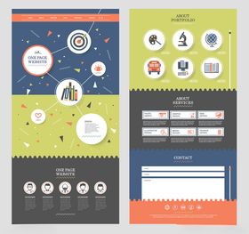 多彩商务风格手机界面设计