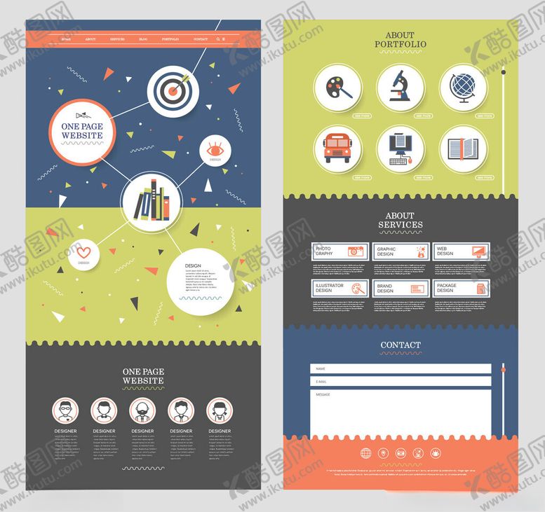 编号：33656404040548205799【酷图网】源文件下载-多彩商务风格手机界面设计