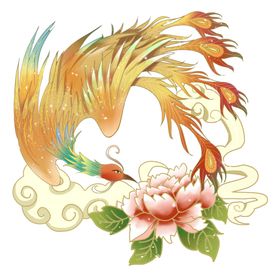 国潮凤凰插画