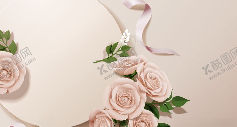 编号：47747609252008062432【酷图网】源文件下载-鲜花背景化妆品背景广告底图