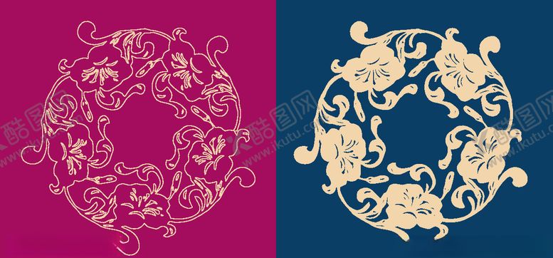 编号：63912510072120279103【酷图网】源文件下载-圆形底纹中国风矢量纹饰
