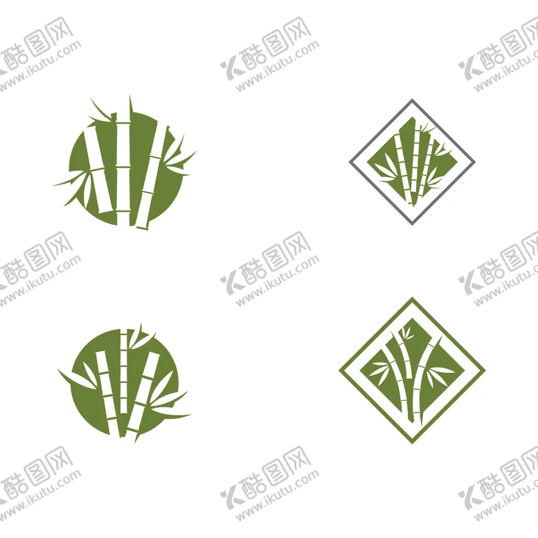 编号：16872309160532130981【酷图网】源文件下载-竹子logo图片绿竹