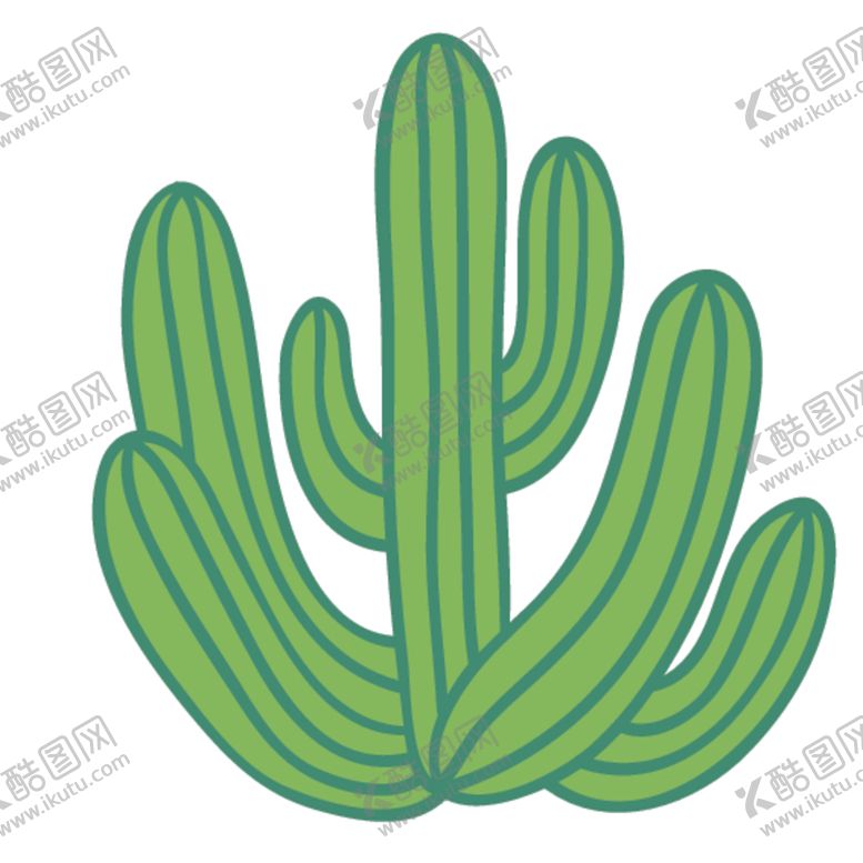 编号：12444110282234535534【酷图网】源文件下载-小清新仙人掌绘画图案