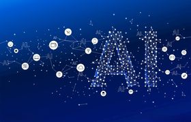 AI人工智能科技背景蓝色海报