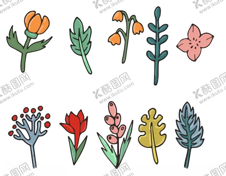 编号：76158801241112244127【酷图网】源文件下载-植物简笔画