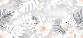 数码印花植物大牌小碎女装