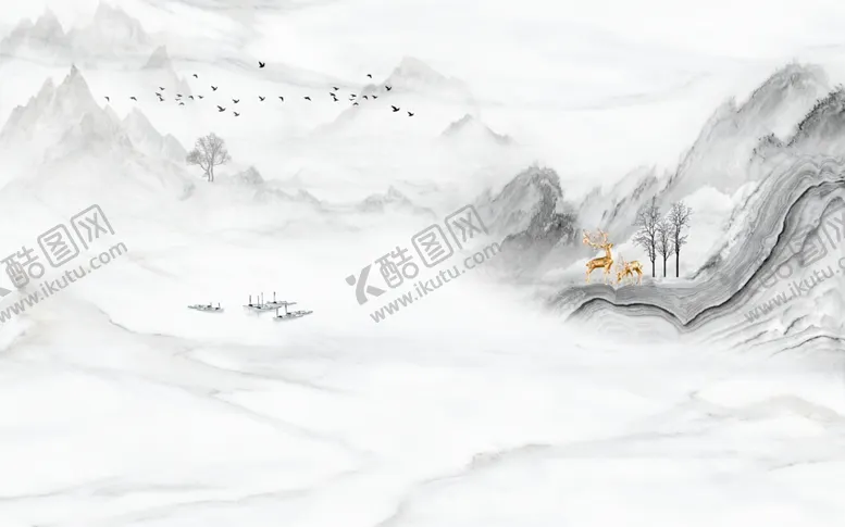 编号：73113012102029291176【酷图网】源文件下载-山水水墨画背景