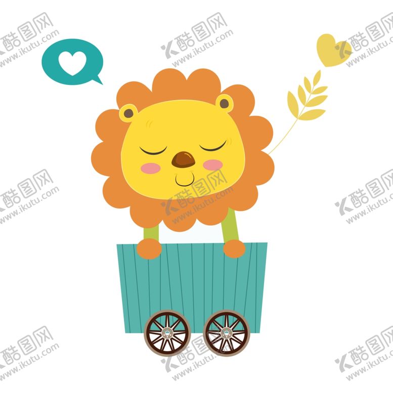 编号：83625702221037556622【酷图网】源文件下载-卡通狮子插画