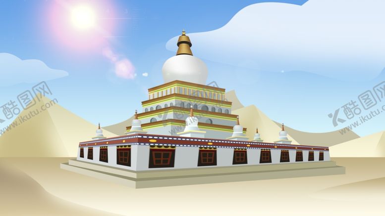 编号：24652210060826067136【酷图网】源文件下载-中国风建筑插画