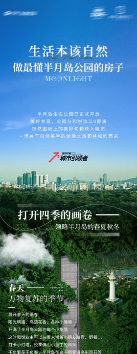 地产园林配套价值点加推海报长图