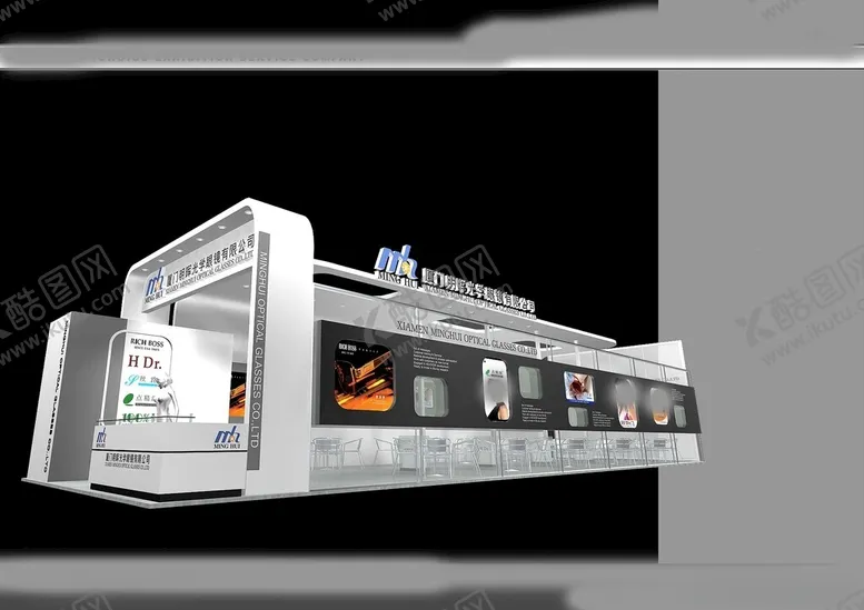 编号：31695701280809241161【酷图网】源文件下载-展览3D模型四面开口MAX