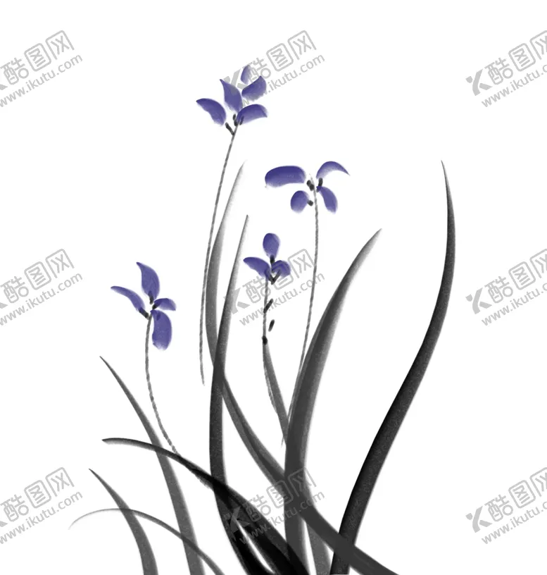编号：27912104181311099885【酷图网】源文件下载-水墨兰花