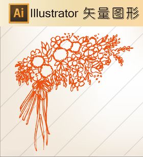 花草剪纸花草壁纸简洁手绘