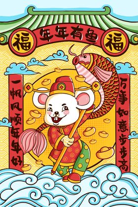 新年国潮插画海报