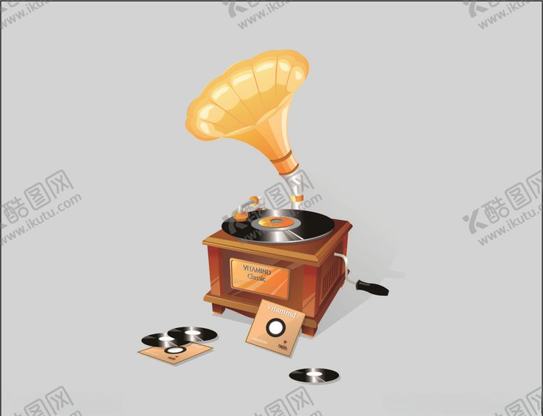 编号：66558209172040054157【酷图网】源文件下载-矢量留声机素材