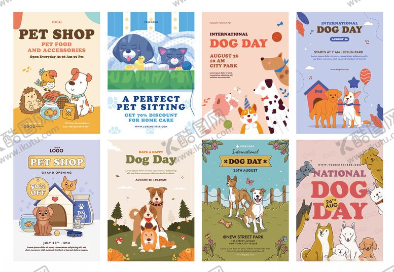 编号：77315210160944241166【酷图网】源文件下载-宠物主题插画海报