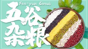 五谷杂粮海报谷物豆豆素材