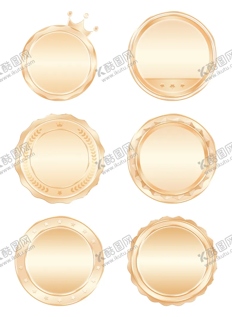 编号：30680601271303461563【酷图网】源文件下载-通用电商金属质感金色圆形促销标