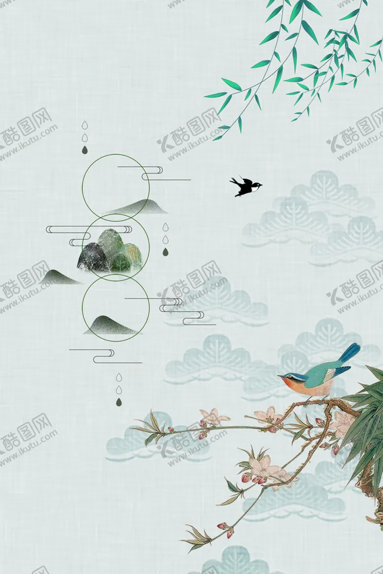 编号：37052909212256262789【酷图网】源文件下载-手绘古风插画背景图片 