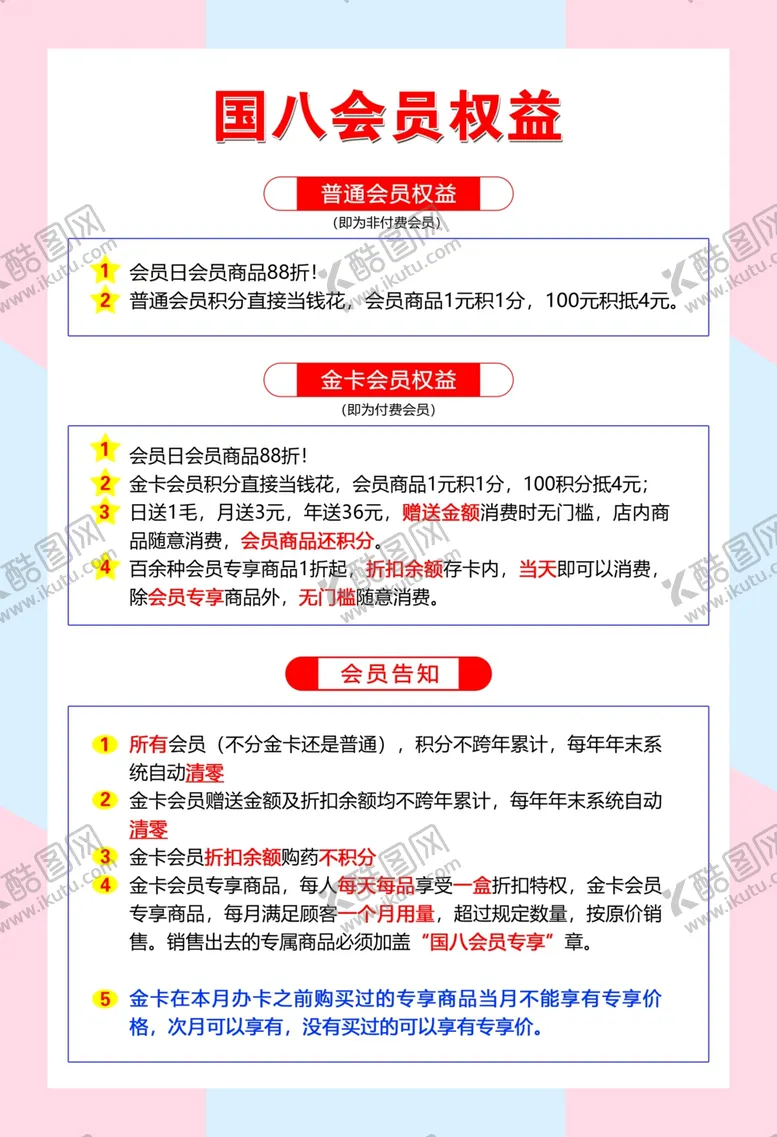 编号：77495506171826245542【酷图网】源文件下载-国八会员权益告知单