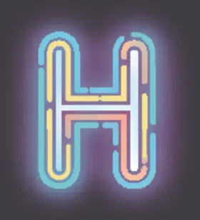 霓虹灯字母H