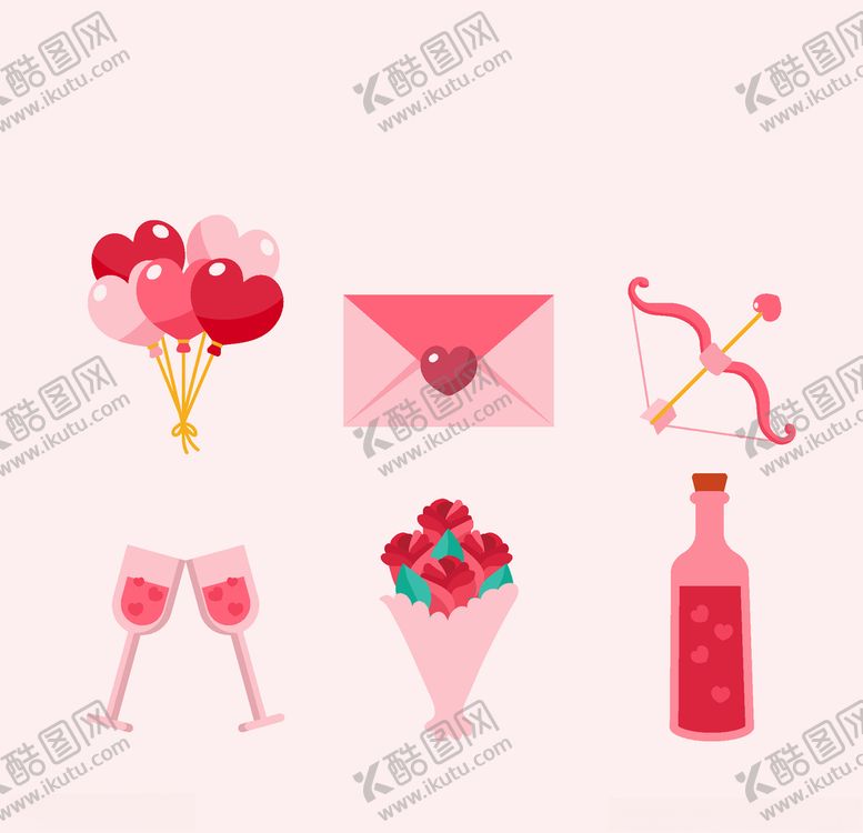 编号：66257705181954011465【酷图网】源文件下载-浪漫情人节元素
