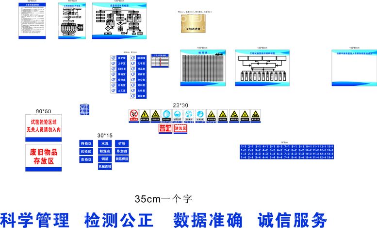 编号：97706211262243573387【酷图网】源文件下载-建筑工地实验室职责流程体系宣传