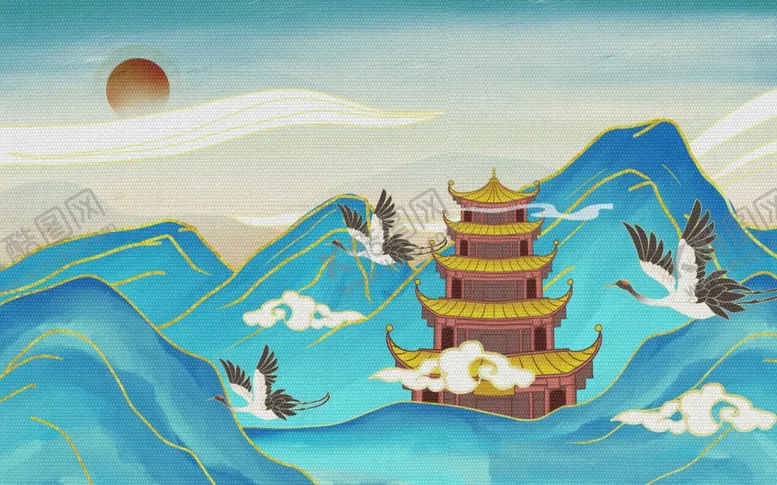 编号：78890401131852307471【酷图网】源文件下载-中式电视背景墙