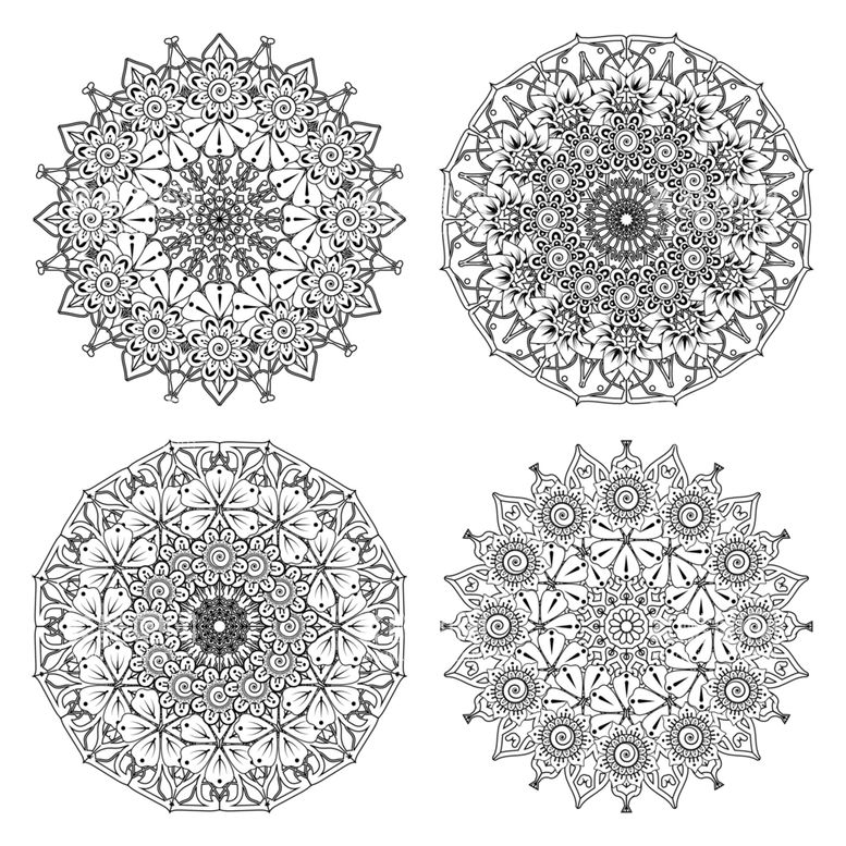 编号：64520611202345062888【酷图网】源文件下载-白描装饰花纹  