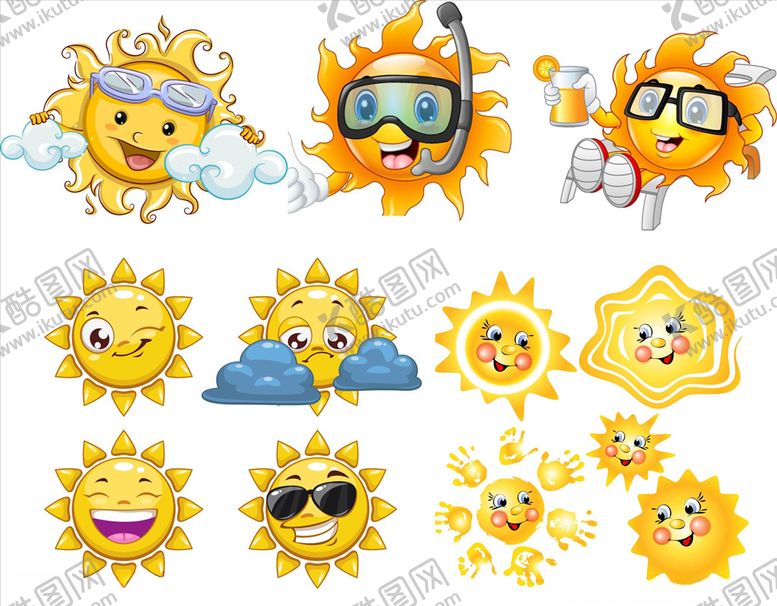 编号：29646910182123327658【酷图网】源文件下载-矢量太阳公公