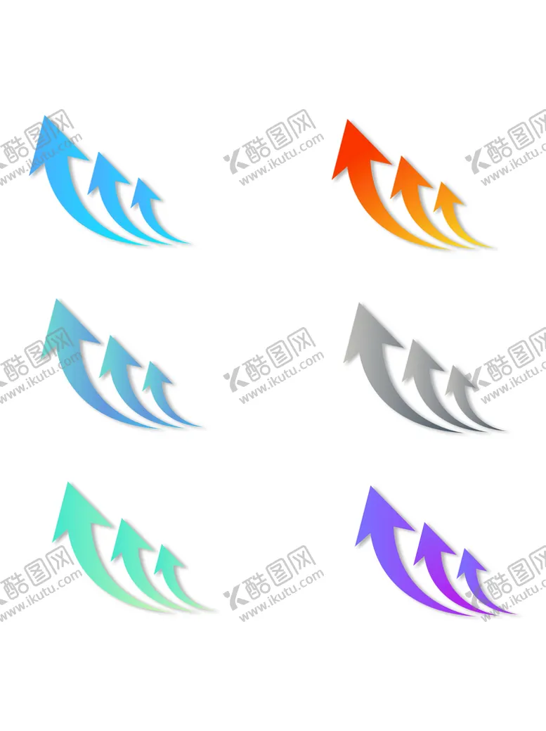 编号：55231501261220364774【酷图网】源文件下载-矢量图手绘彩色箭头符号