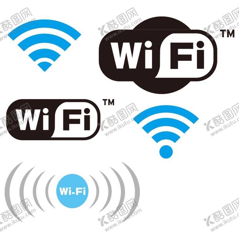 编号：79922007031442012122【酷图网】源文件下载-WiFi开放WiFi标志图标