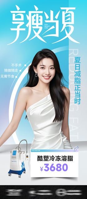 医美享瘦当夏瘦身减肥宣传海报