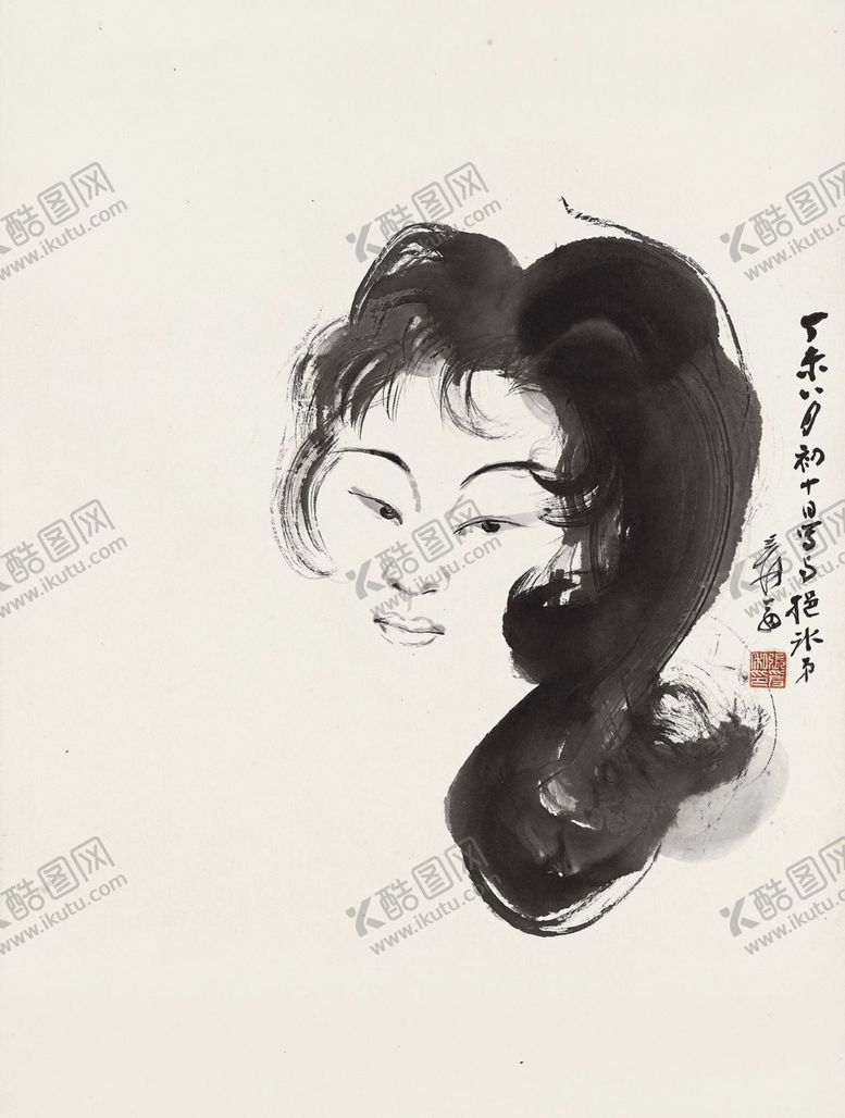 编号：90246802071106134214【酷图网】源文件下载-张大千仕女