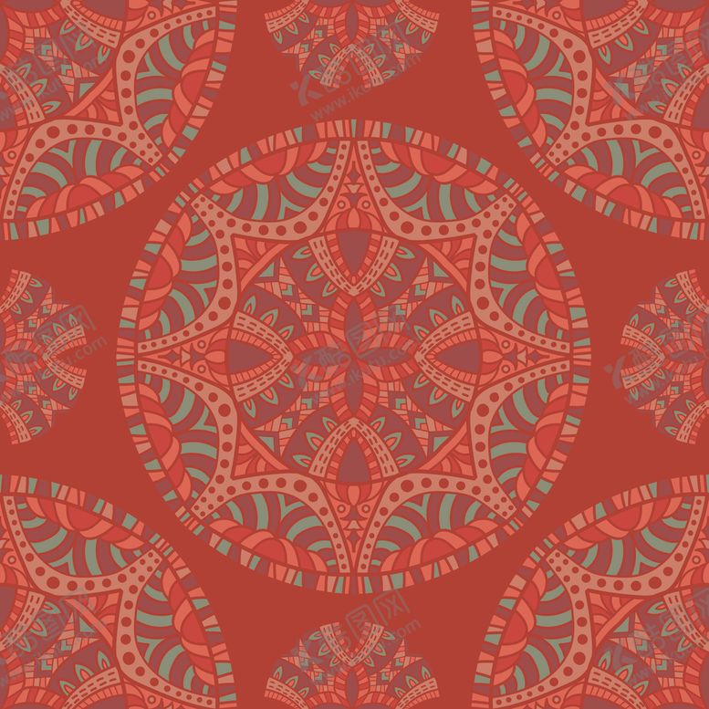 编号：66530510072105501030【酷图网】源文件下载-古典多彩底纹