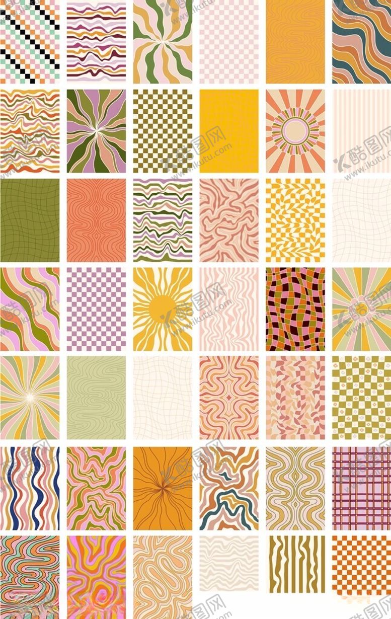 编号：33082204040527039673【酷图网】源文件下载-多彩几何图案素材集合