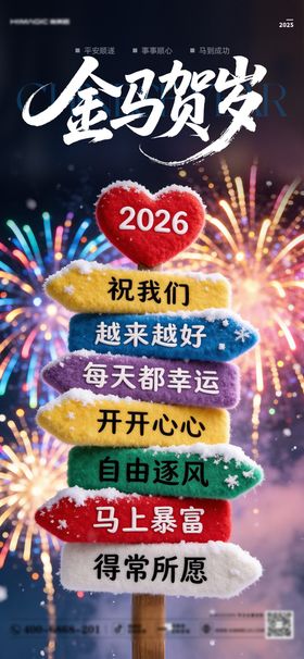 新年元旦指示标