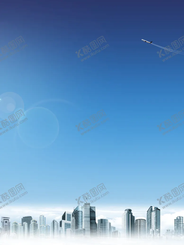编号：15969910240714061497【酷图网】源文件下载-蓝色城市展板背景