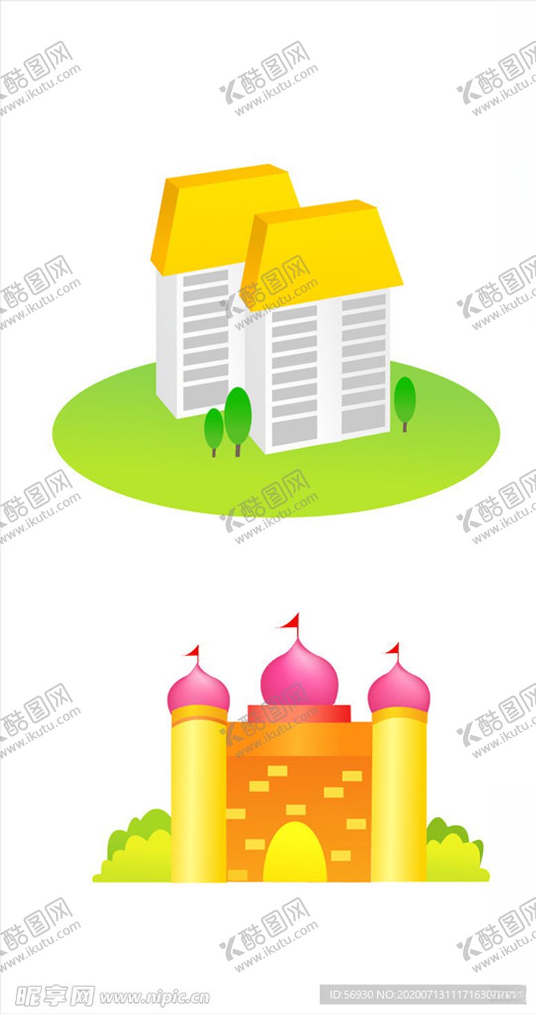 编号：45229405091553096036【酷图网】源文件下载-房子住宅高楼元素