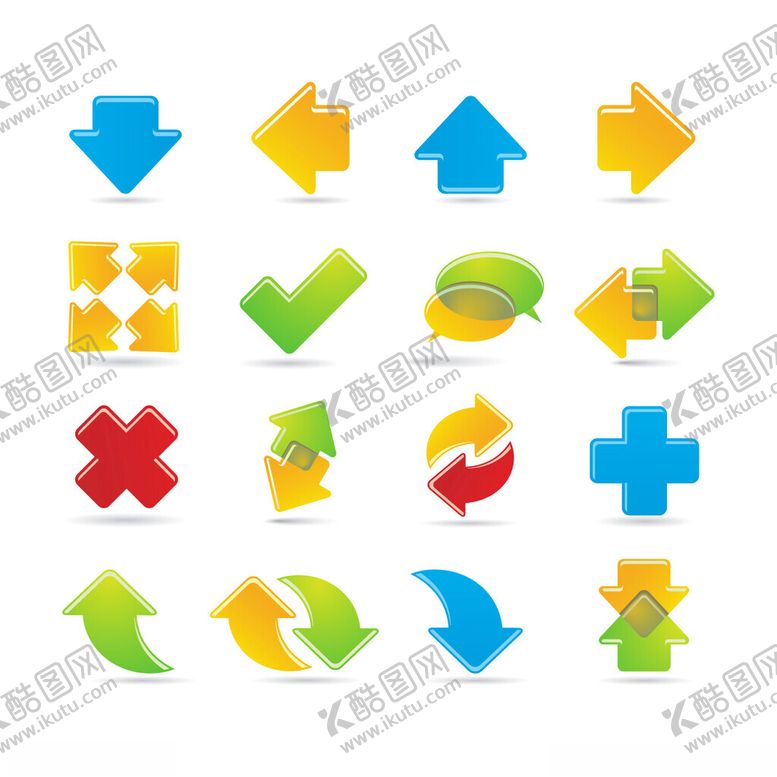 编号：59583010010351298055【酷图网】源文件下载-多样箭头图标集合