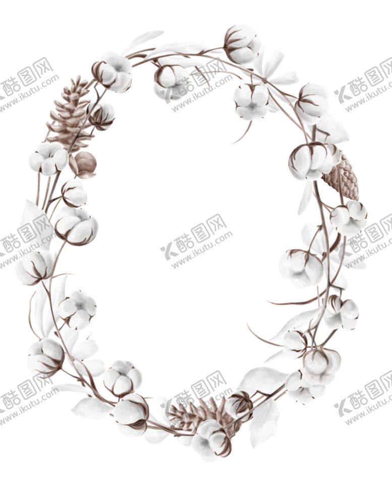 编号：44476109281851531430【酷图网】源文件下载-彩绘植物边框
