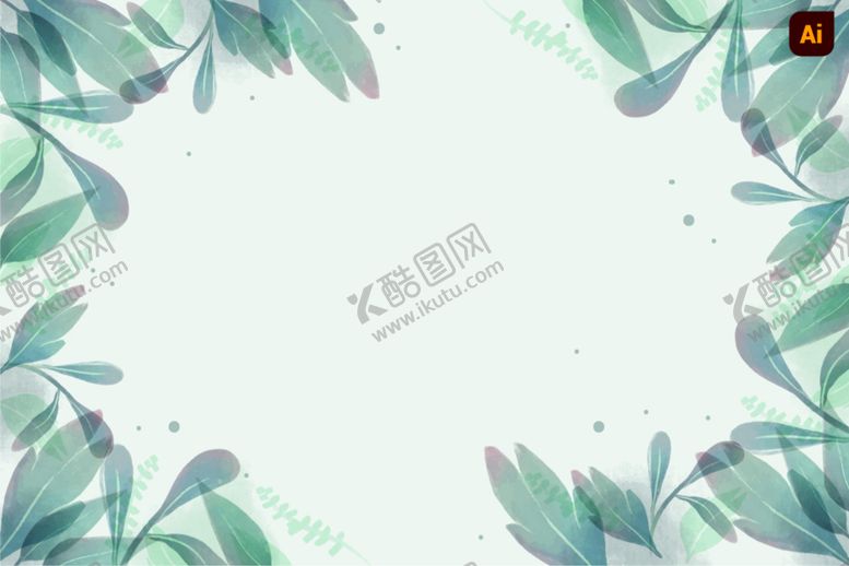 编号：32496109290248155871【酷图网】源文件下载-水彩植物背景素材