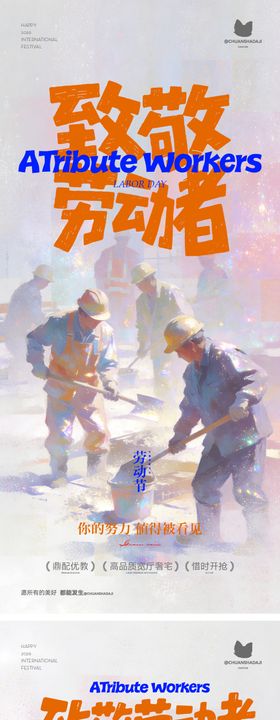 致敬劳动者大字报