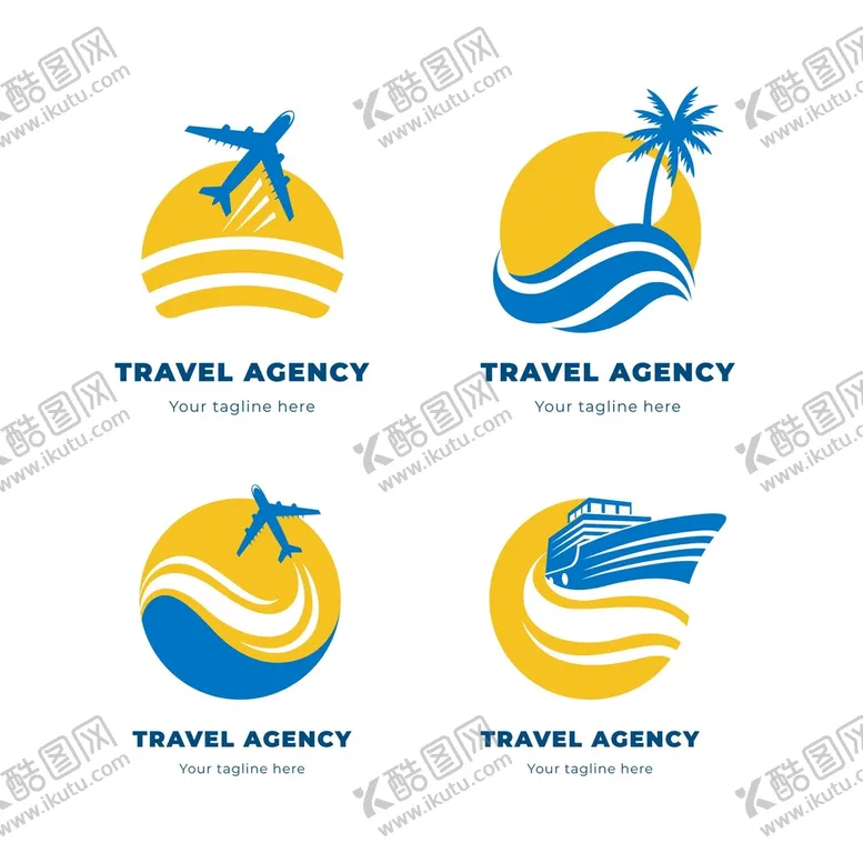 编号：70956409130557209263【酷图网】源文件下载-度假旅行图标飞机轮船