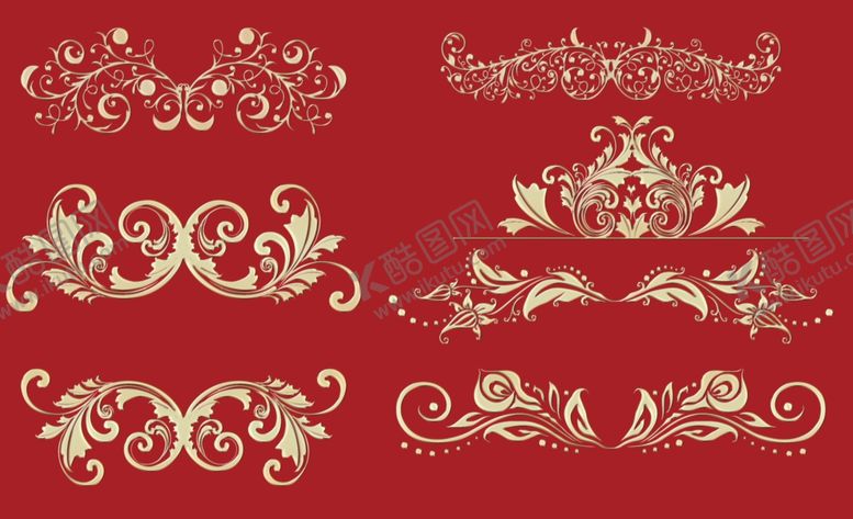 编号：65953310040959285253【酷图网】源文件下载-花藤复古欧式边框分层金属