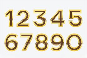 金色数字