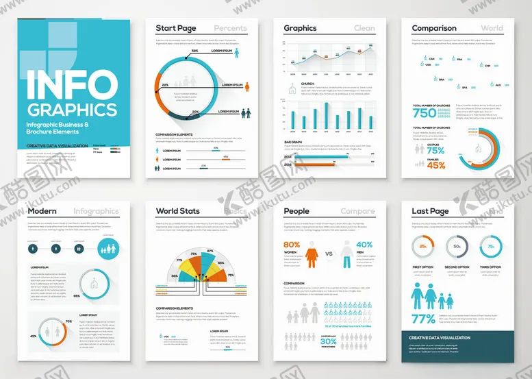 编号：41956804272157242873【酷图网】源文件下载-多样信息图表模板展示